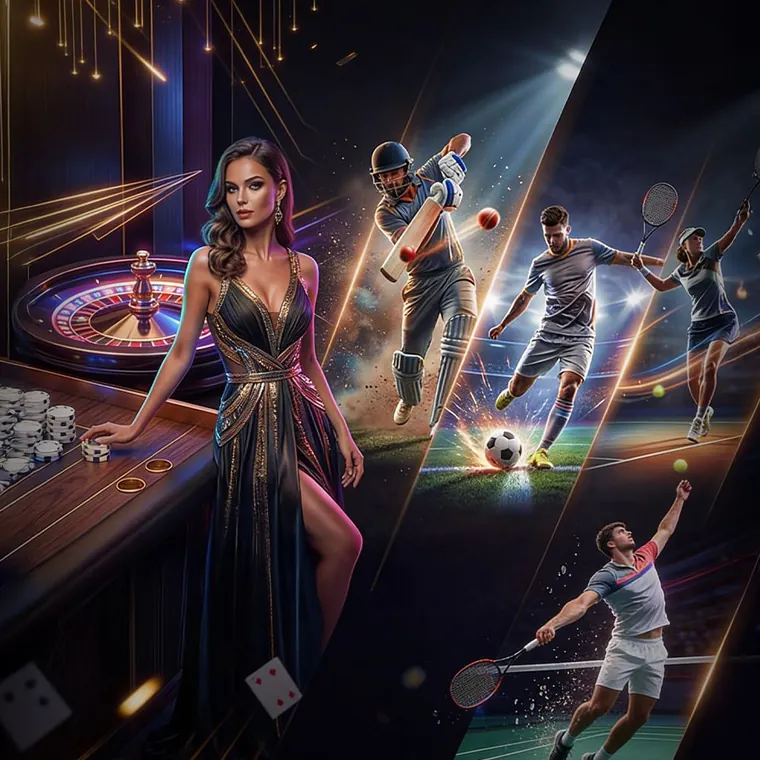 Live casino dealer presenting a game of baccarat on Phdream, featuring a professional setup and high-quality streaming.